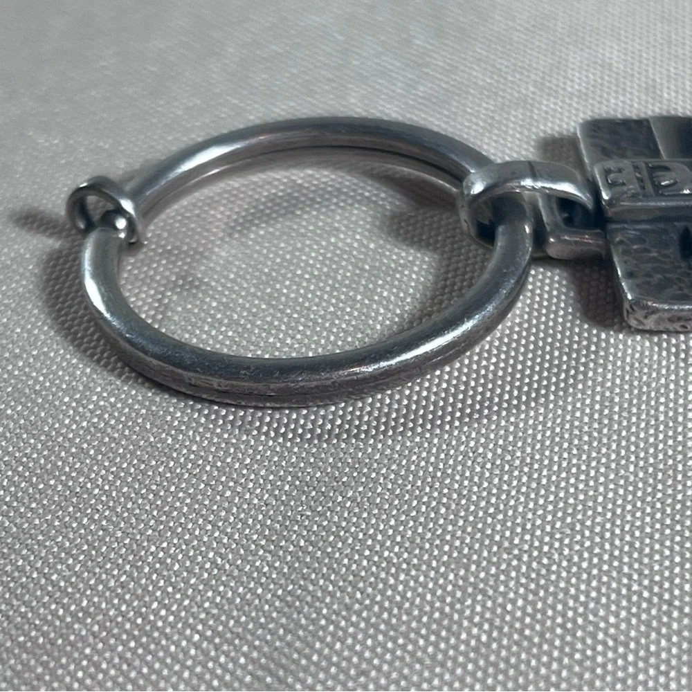 James Avery Two Pieces‎ Fused Fear Not Key Ring w/ Cross Pendant Sterling 925